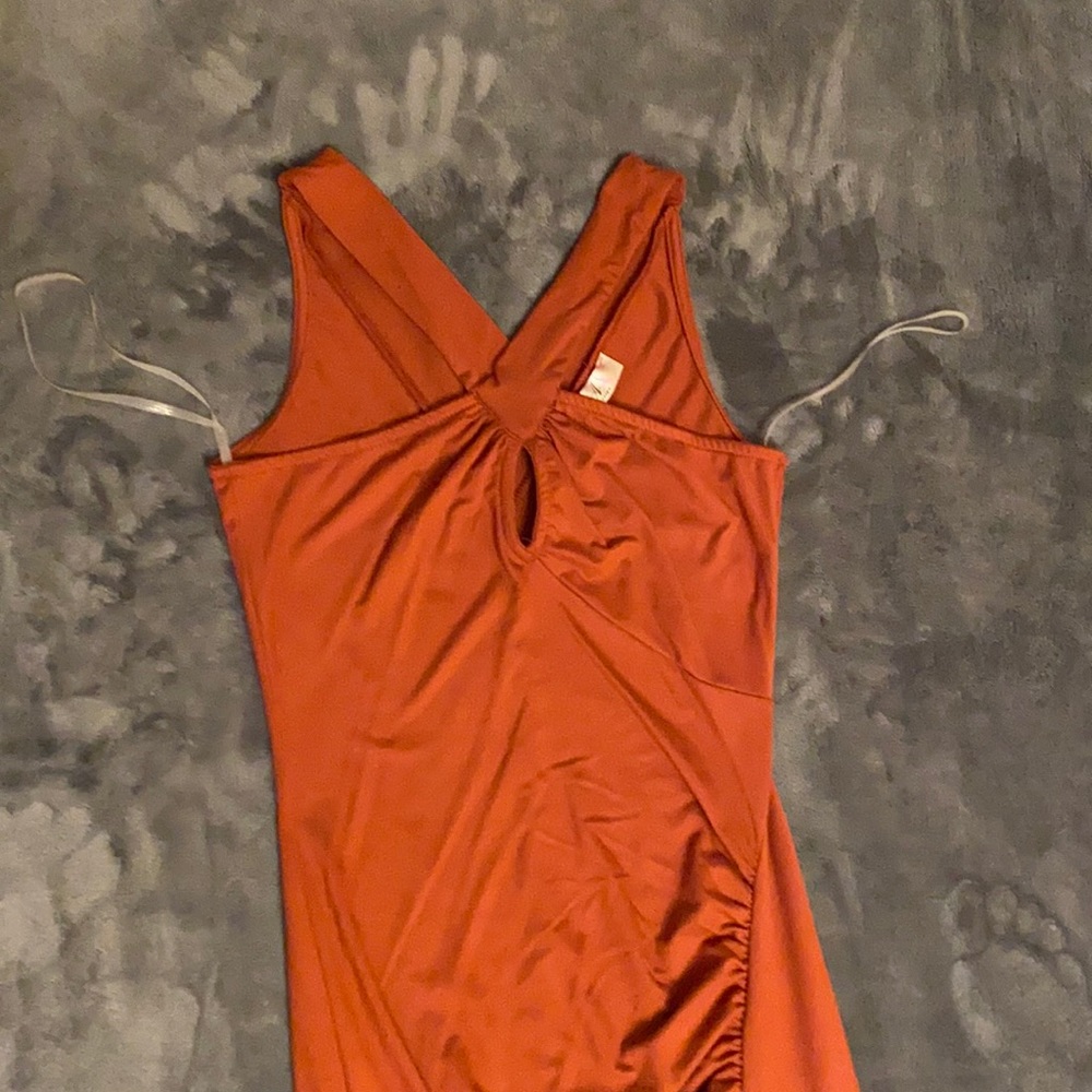 Long Side Slit Keyhole Loop Dress
